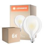 Mehrfachpackung 6x Ledvance  Classic LED E27 Globe Fadenlampe Matt 11W 1521lm - 827 Extra Warmweiß | Ersatz Für 100W